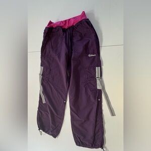 Zumba fitness cargo pants, medium, purple and pink